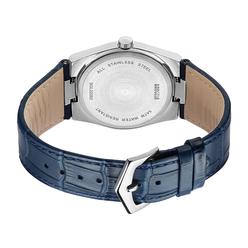 Baogela 40 mm -es férfiak üzleti figyelése kvarc sport alkalmi valódi bőr karóra 50tm vízálló férfi óra relogio masculino 22802