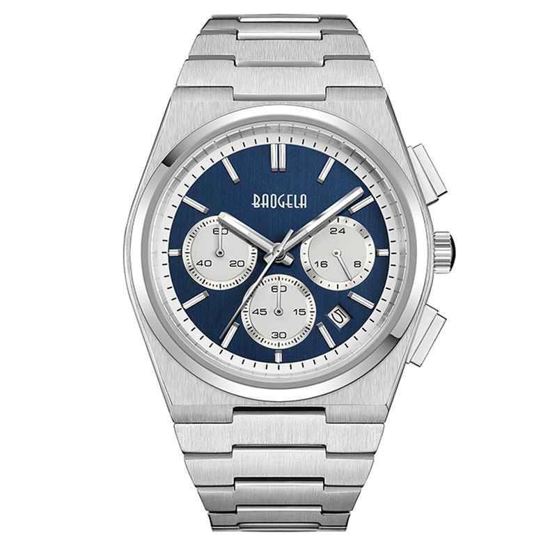 A Baogela legnépszerűbb márkájú órák divatos kronográf sport -vízálló kvarc órák 50 tm -es alkalmi rozsdamentes óra reloj Hombre 22803